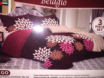 New 3 pc King Warm Borrego blanket