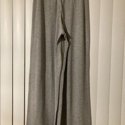 Soft Surroundings Wide Leg Knit Pull-On Pants Heather Gray Woman’s Size Medium