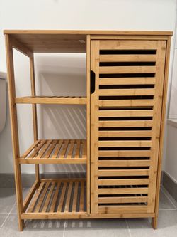 Storage Cabinet with Open Shelves