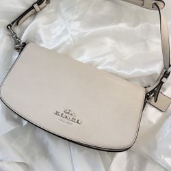 Coach Andrea Shoulder Bag CT768 Chalk White Beige - Pre- Owned