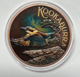 Beautiful 2026 Kookaburra 5oz Colorized Copper Round