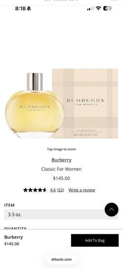 Burberry for women perfume