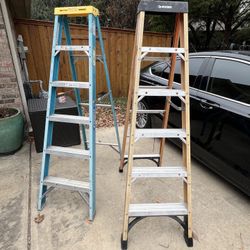 6’ Fiberglass A-frame LADDERS 