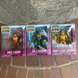 Godzilla x Teenage Mutant Ninja Turtles Action Figures Full Set