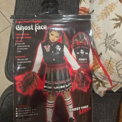 Ghost Face Girl Costume Size Medium (8-10)