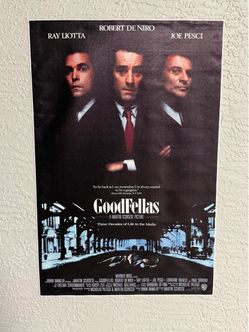 GoodFellas Movie posters, Canvas frameless posters,Interior decoration,Art gift posters  The product is an original movie poster from the film "GoodFe