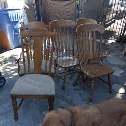 5 Wooden Chairs