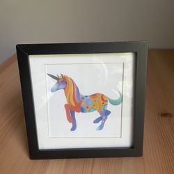 Small Framed Rockport Unicorn Print Children’s Bedroom Nursery Playroom Home Decor 