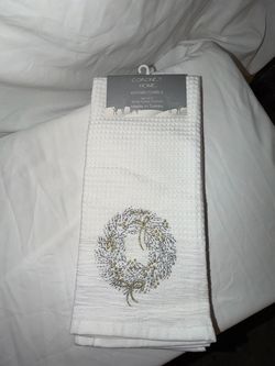 BNWT Christmas Kitchen Towels, 100% Turkish Cotton By Coronet Home