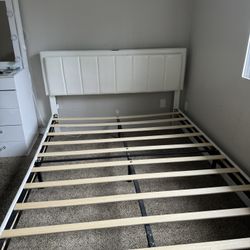 Queen White Bed Frame 