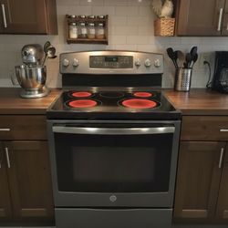 Dark Stainless Steel Stove