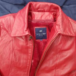 Red Leather Jacket Morton &Rossi