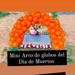 Dia de Muertos Orange Mini Balloon Arch