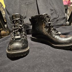 Circus By Sam Edelman Size 9 Black Rubber Rain Combat Boots 