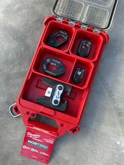 Milwaukee M12 1/2 in. - 1-1/4 in. CTS-V Copper Pivoting ProPress Press Ring Kit FORCE LOGIC Press Tools w/ PACKOUT  $1729