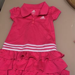Pink and White adidas Dress