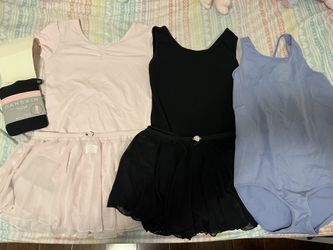 Dance Leotards With Shirts And Tights Kids Size 10
