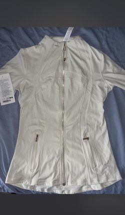 White Lululemon Define Jacket Gold Zipper