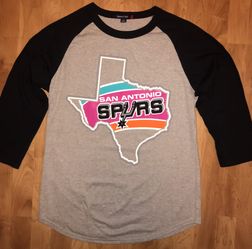 Spurs Texas baseball style tees