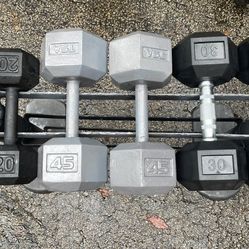 SET OF DUMBBELLS (PAIRS OF) :  20s  30s  45s 