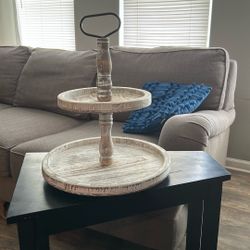 White Distressed Tray, New Condition