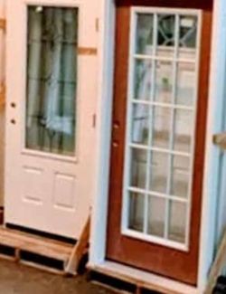 Exterior Entry Doors with Glass Inserts – Set of 2