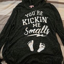 Feathers Maternity Hoodie Size L