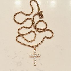Moissanite Cross Chain (VVS1 D Color) – Iced Out w/ GRA Cert
