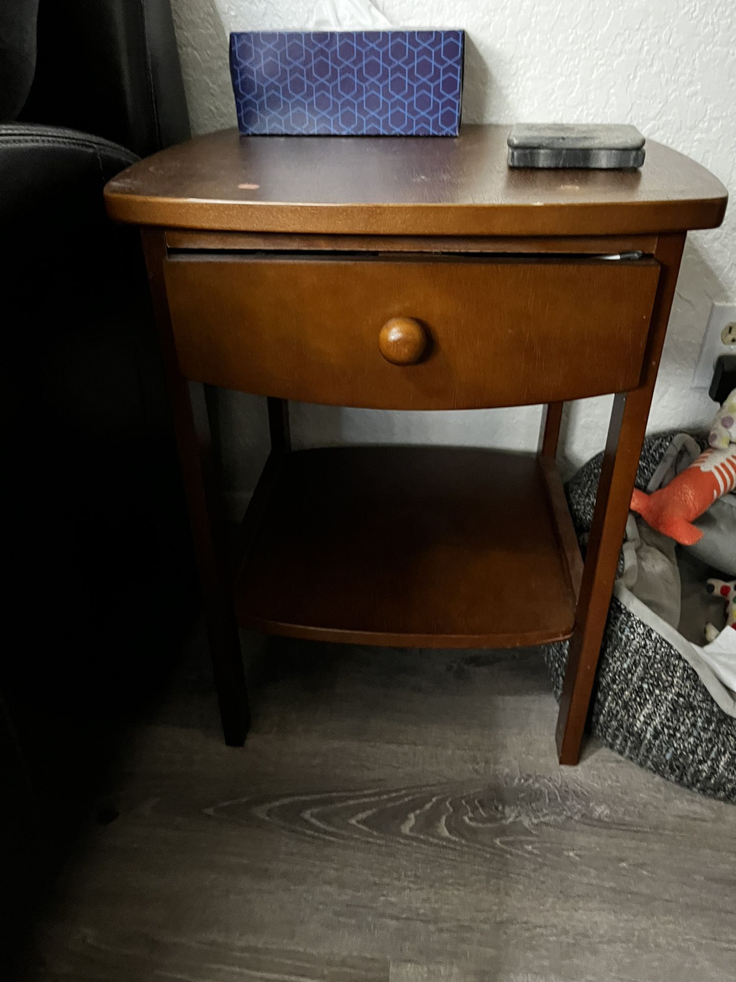 Small side table w/ drawer and lower shelf. 