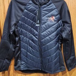 Tucson Roadrunners Arizona Coyotes Utah Hockey Club Black Antigua Womens Puffer Jacket Med/Large NWT 