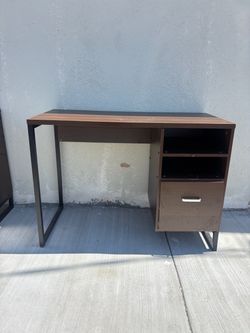 Industrial Style Desk with Storage