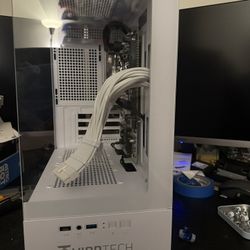 White PC Case with Motherboard And Power Supply 