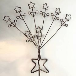 Metal Star Tree Photo Picture Card Holder Decor