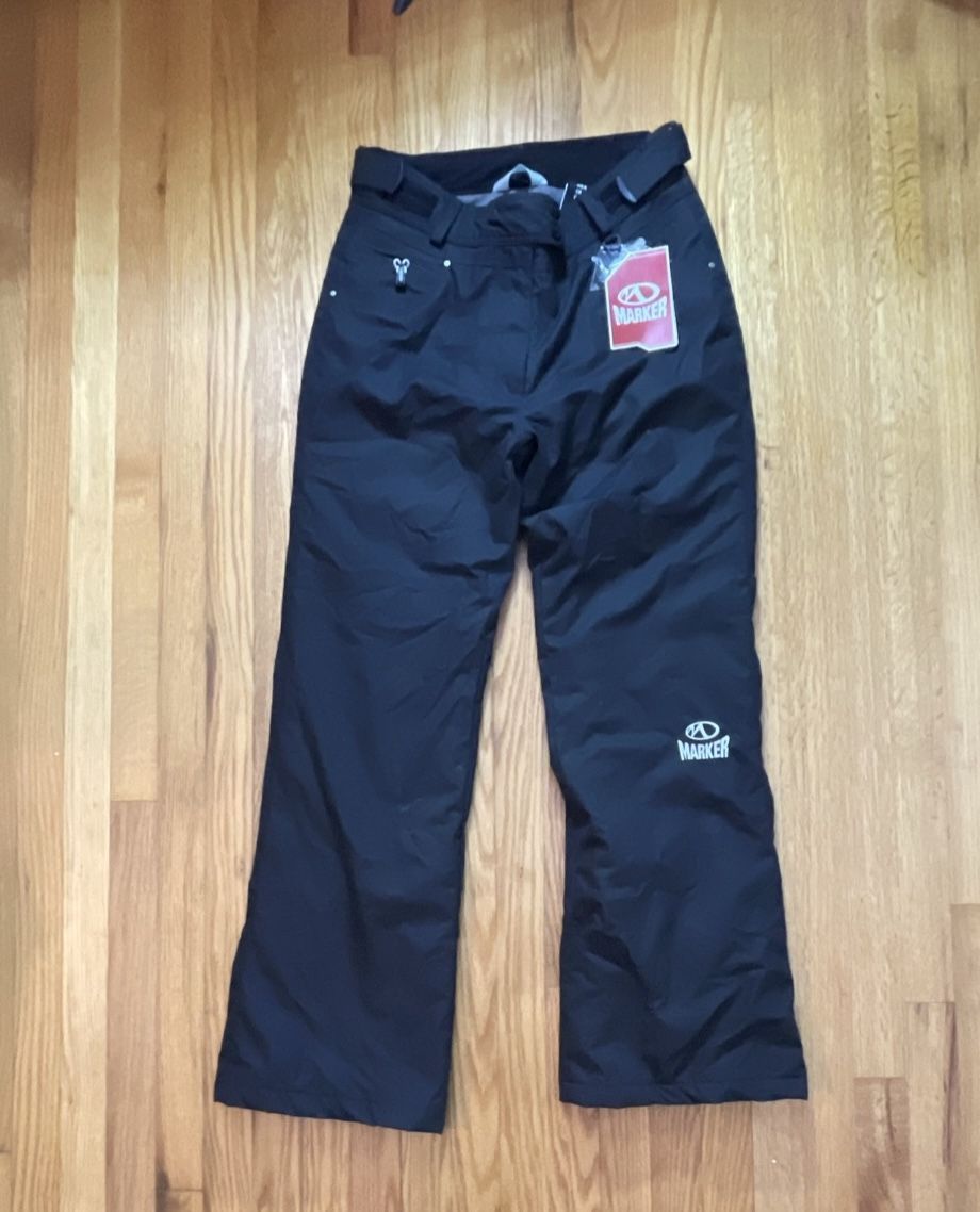 Marker Womens Black Ski Snowboard Snow Pants Size 14 Winter - Black - New - NWT