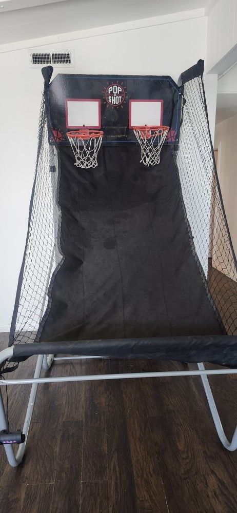 Pop A Shot Hoop Game W/11 Mini Basketballs