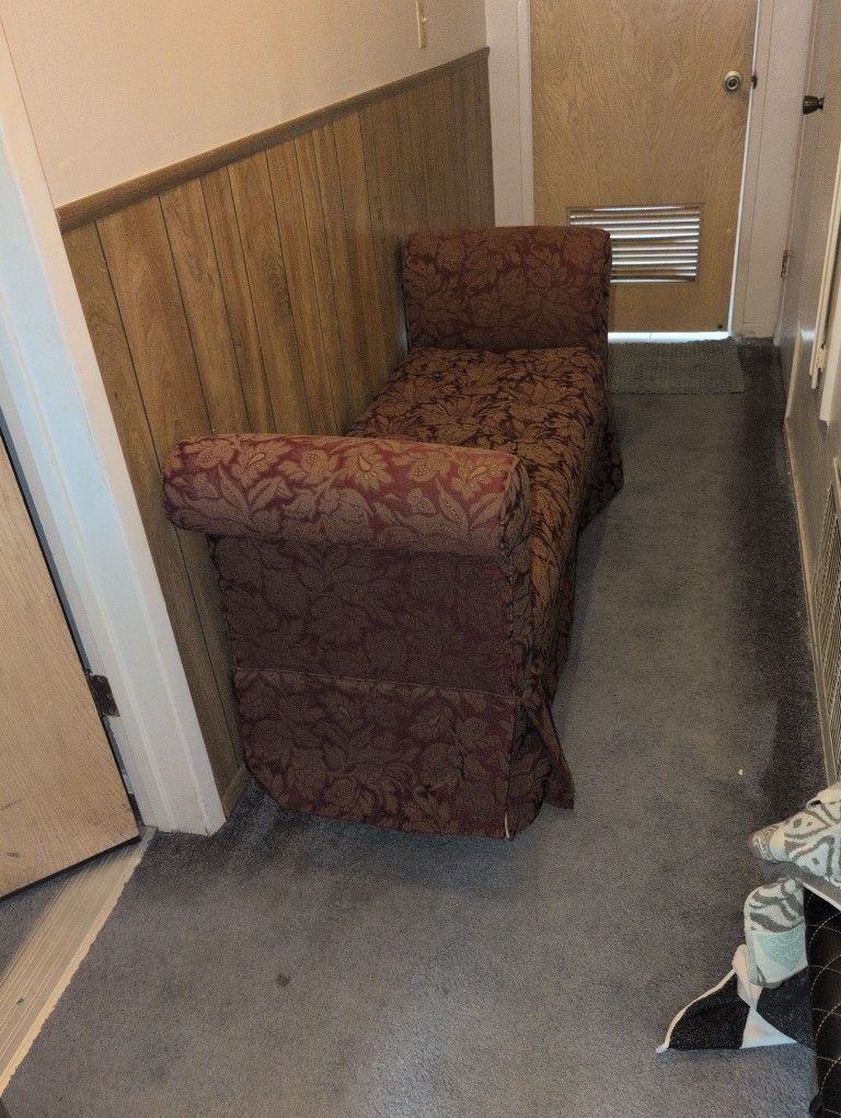 Burgundy Chaise Lounge