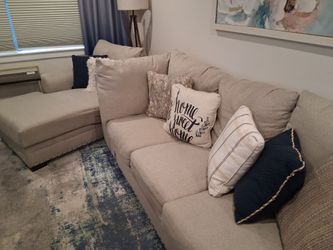 3-piece beige sectional sofa