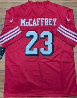 49ers McCaffrey Red Jersey stitched size 2X or 3X
