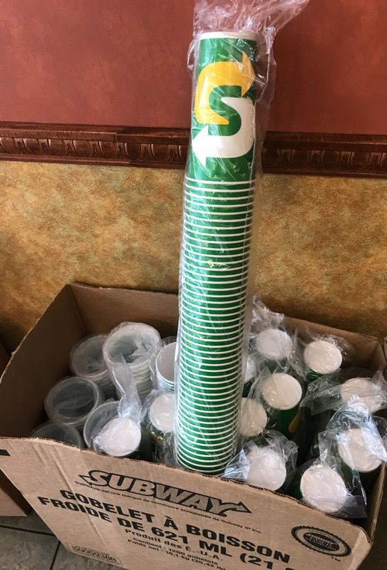 Cups subway 21 oz, 30 oz, 40 oz
