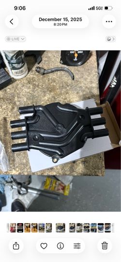 Distributor cap and rotor for a vortec v6