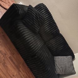 2-Piece Sectional Black Couch