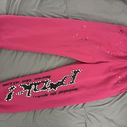 Sp5der Pink Sweatpants