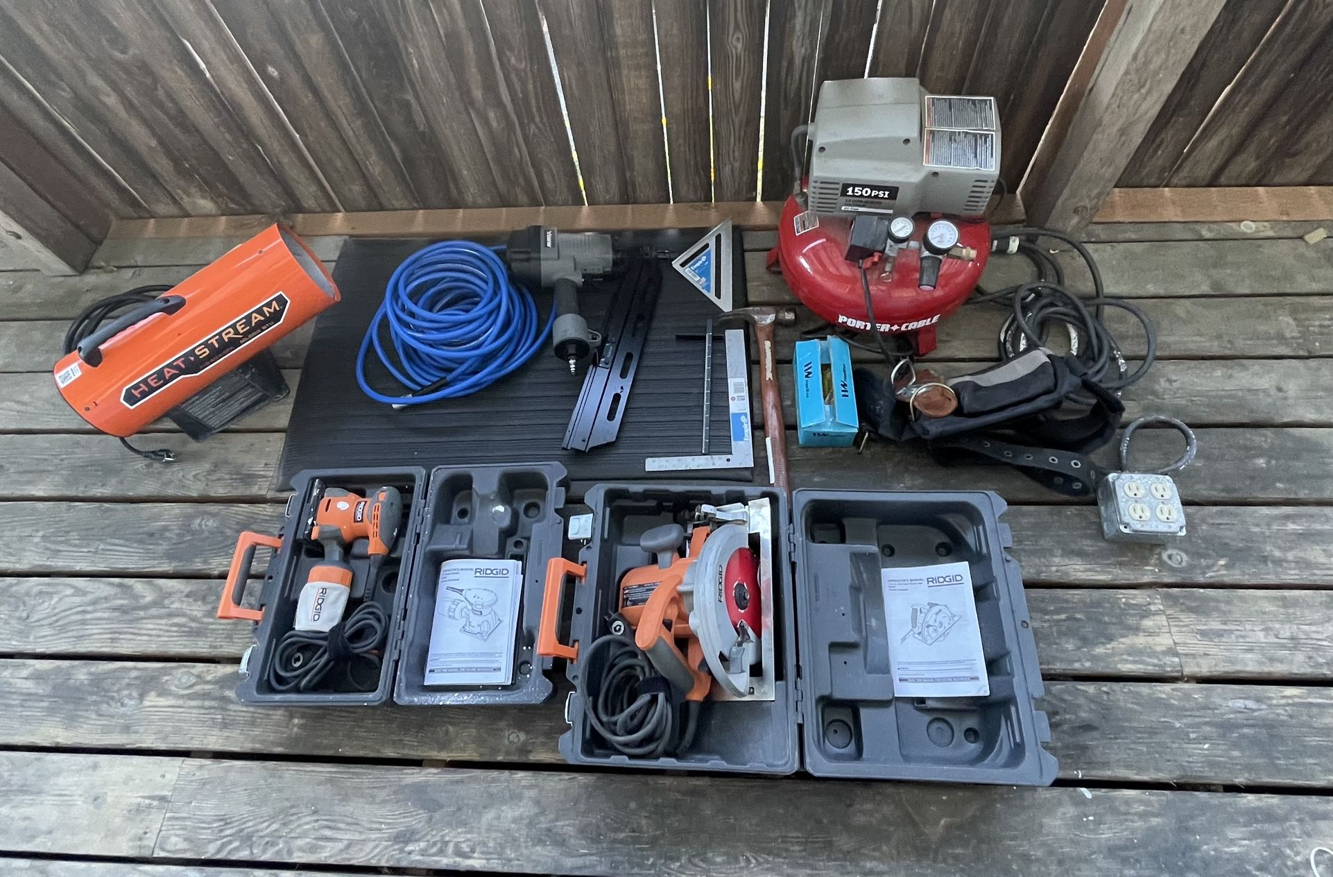 Rigid Power Tools RIGID Circular Saw, Nail Gun & Air Compressor PLUS MORE 