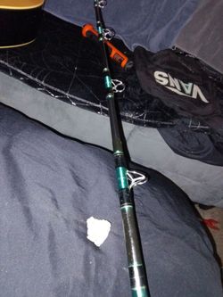 Seekers custom rod  custom wrapped blue and line guides crome  clean