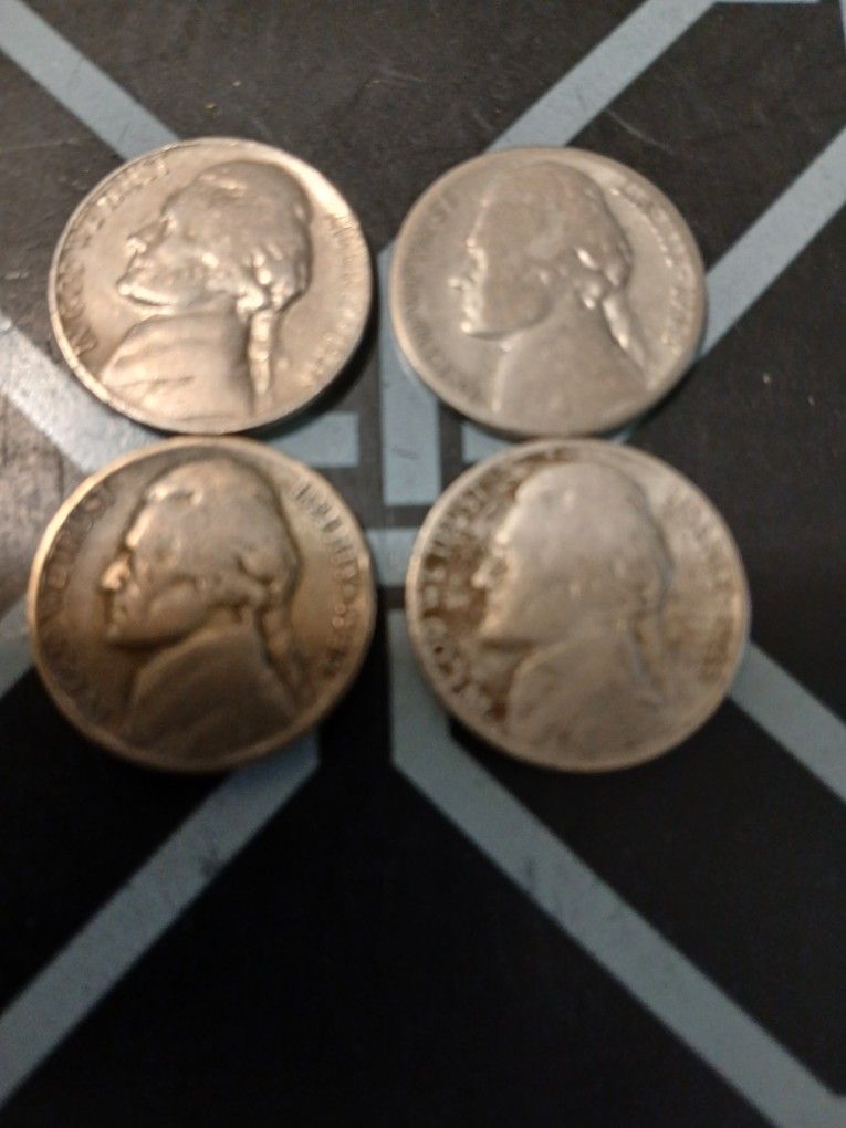 Nickel 1941 S,1942 S,1943 P,1945 P