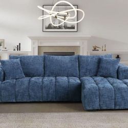 Lounge Style L-shaped Modular Chaise Sectional Sofa Couch