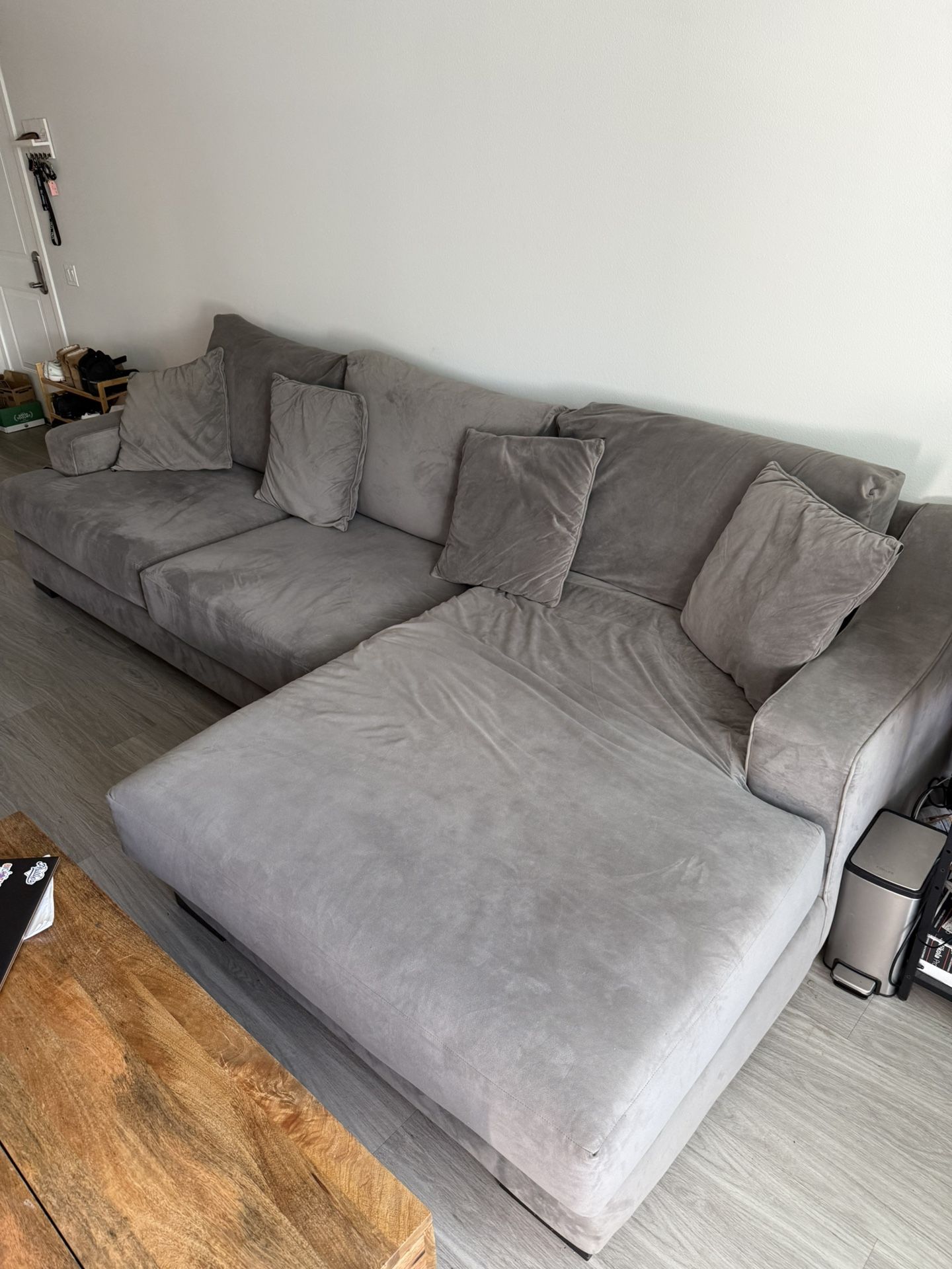 Living spaces Gray Comfortable Couch 