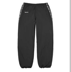 Supreme logo tapping track pants size small