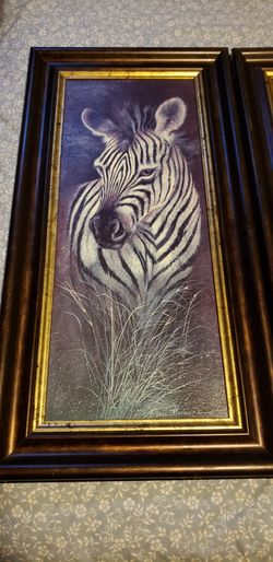 Zebra and giraffe art frames