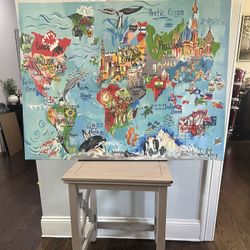 World Map Painting